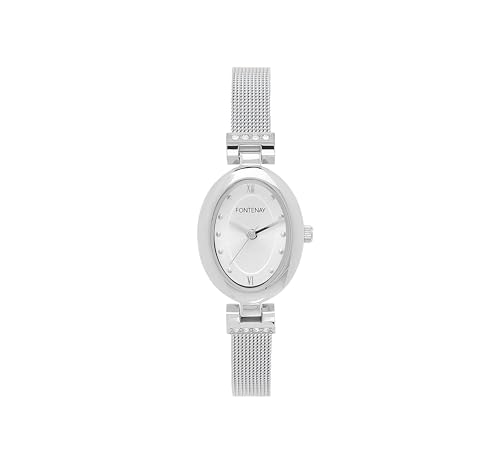 Montre dame acier Fontenay Roxane, l'élégance argentée d'un boîtier d'exception