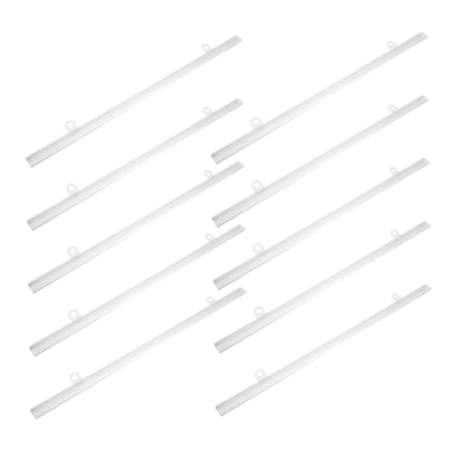 HOLIDYOYO 10pcs Pvc Poster Hanging Bars for Supermarkets and Shopping Malls, Plastic Frame Support Poles Hooks, 50cm Advertising Sign Display Holders for Commercial Wall Mount