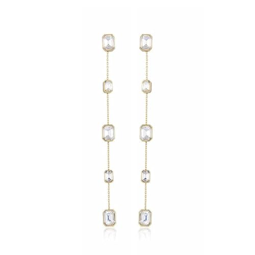 Ettika Gold Earrings for Women. Birthstone Gifts For Women. Iconic Crystal 18k Gold or Rhodium Plated Drop Earrings. Jewelry