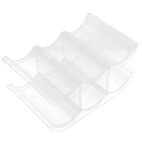 FELTECHELECTR Bottle Rack Wine Holder Countertop Water Bottle Organizer Stackable Design Plastic Storage Rack for Kitchen