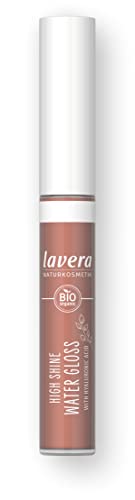 lavera High Shine Water Gloss -Cocoa 01, Intense Color & Shine, Featherweight Texture, Lasts up to 6 hours, Vegan