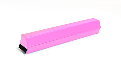 We Sell Mats – 6 Foot PRO Balance Beam – Vinyl Surface Folding Beam – Durable Gymnastics Beam - Pink