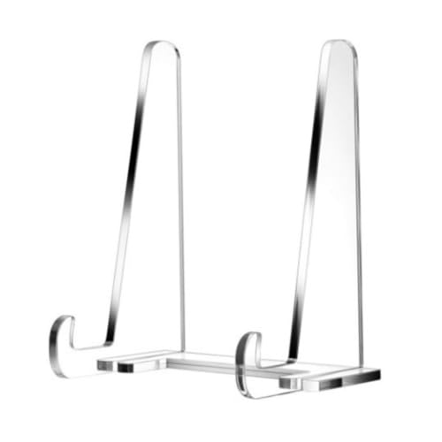 GMBYLBY Présentoir en acrylique transparent de 15 cm avec chevalet photo pour afficher des cadres photo, des livres, des œuvres d'art