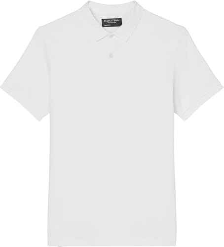 Marc O'Polo Herren Kurzarm-Poloshirt mit Stretch-Anteil Shaped Fit, Weiß (White), XXL – Ansicht 6