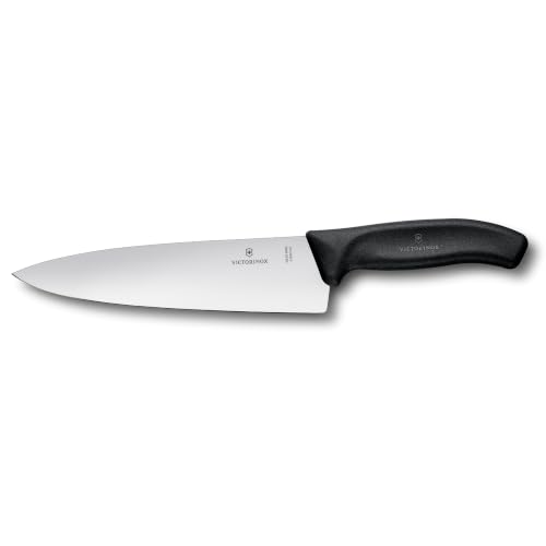 Victorinox Swiss Classic, Profi Tranchiermesser, Extra Scharfe Klinge, gerader Schliff, 20 cm, Kunststoffgriff, Rostfreier Stahl, schwarz – Ansicht 1