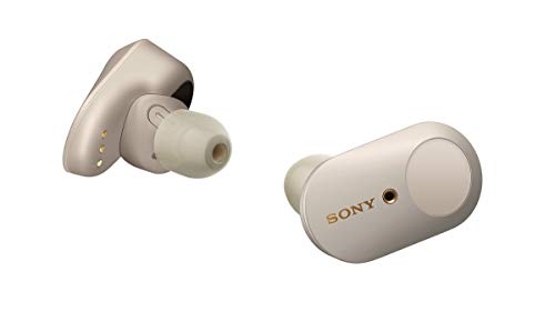 Sony WF1000XM3 - ノイズキャンセリングワイヤレスヘッドフォン (真のワイヤレス、Bluetooth、Alexa および Google アシスタントとの互換性、最大 32 時間のバッテリー寿命、ノイズのない仕事や旅行に最適)、シルバー
