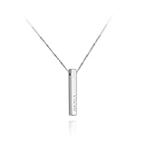 Gargantilla plata Ley 925m rodiada cadena 43cm. colgante ABUELA palabra barra lisa cierre mosquetón