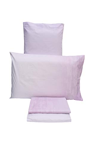 Lenzuola matrimoniale en pur coton imprimé MAE' avec grands bonnets de 28cm