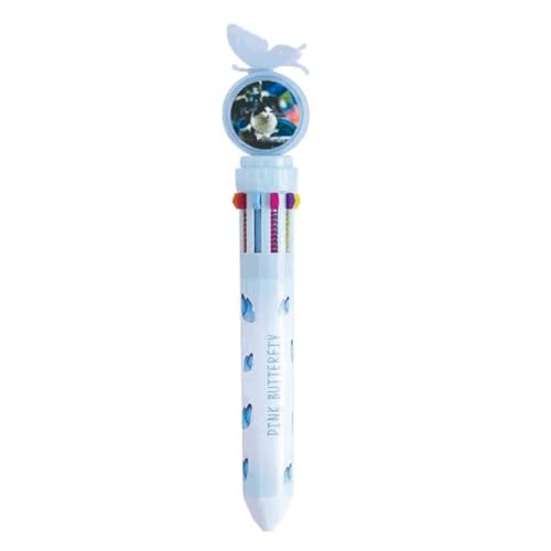 Stylo à bille rétractable multicolore chat paresseux pour organiser votre agenda