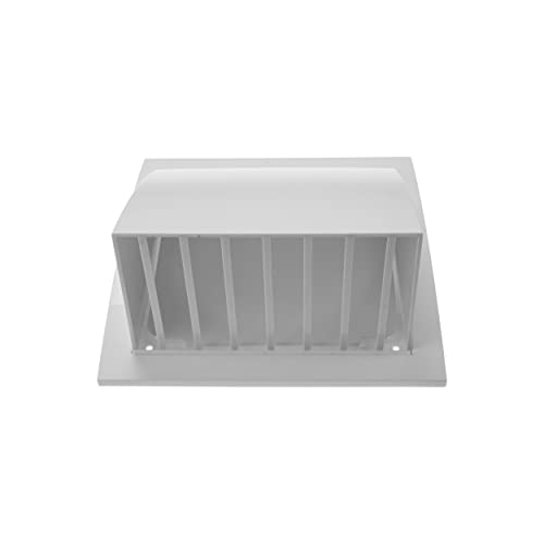 Repa Market 5 Inch (125 mm) Exhaust Hood Vent with Rain Cover & Backdraft Damper/White ABS Plastic Wall Duct Cap/Exterior Dryer Vent Outlet/Weatherproof Protective Grill/HVAC Exhaust Cover - Image 6