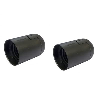 E27 Plastic Black Holder Screw Type Holder. Holder for Wall Sconce, Pendant Lights, Light fixtures and Screw Type Bulbs(Pack of 2)-image-18