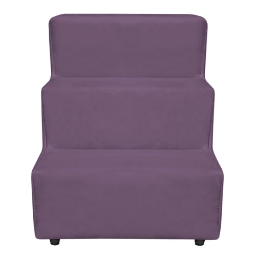 Escadinha Pet 3 Degraus Cachorro e Gato Suede (Rosa, Único, 1)
