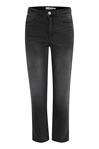 Ichi IHTWIGGY Raven Jean pour Femme avec Coupe Droite Stretch, Gris délavé (19071), 29
