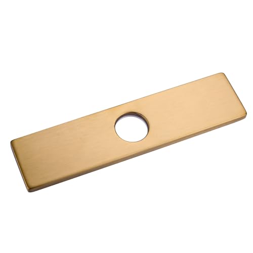 10-Inch Sink Faucet Hole Cover Deck Plate, Gold Escutcheon