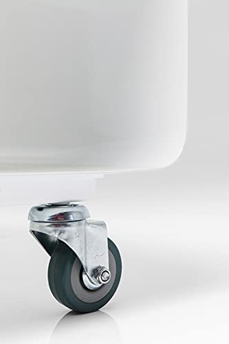 Kare Design TV Board Lounge M Mobil, Weiß, Rollbar, TV-Lowboard, Fernsehkommode, Wohnzimmer, Stahl Gestell, 21x45x42cm (H/B/T)