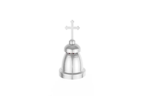 Greek Cross Cemetery Light Candle Holder,Cemetery Decorations For Grave,Grave Markers For Cemetery For Humans,Cemetery Decorations For Grave,Headstones For Graves, Eternal Candles(Silver Blue #TOP2
