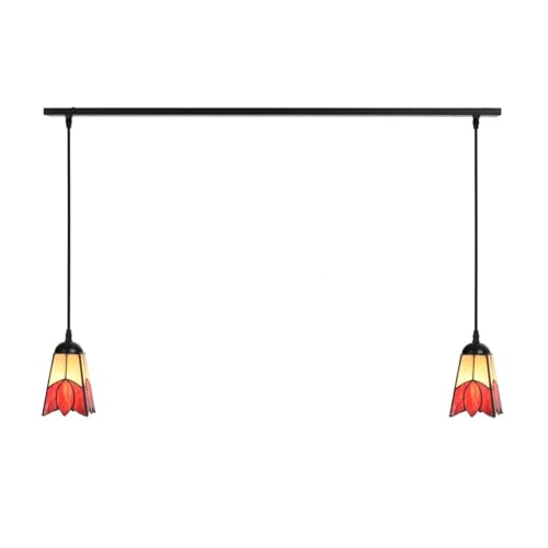 Lampe Tiffany sur poutre Fleur de Vanneau pour sublimer votre salle à manger