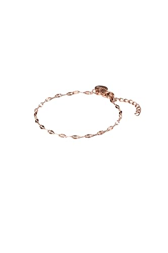 Purelei Petal Armband Edelstahl 14K vergoldet / 18K rosévergoldet/Silber Filigranes Gliederarmband mit Schimmer Verstellbar 1619 cm Damen Schmuck (Rosegold)