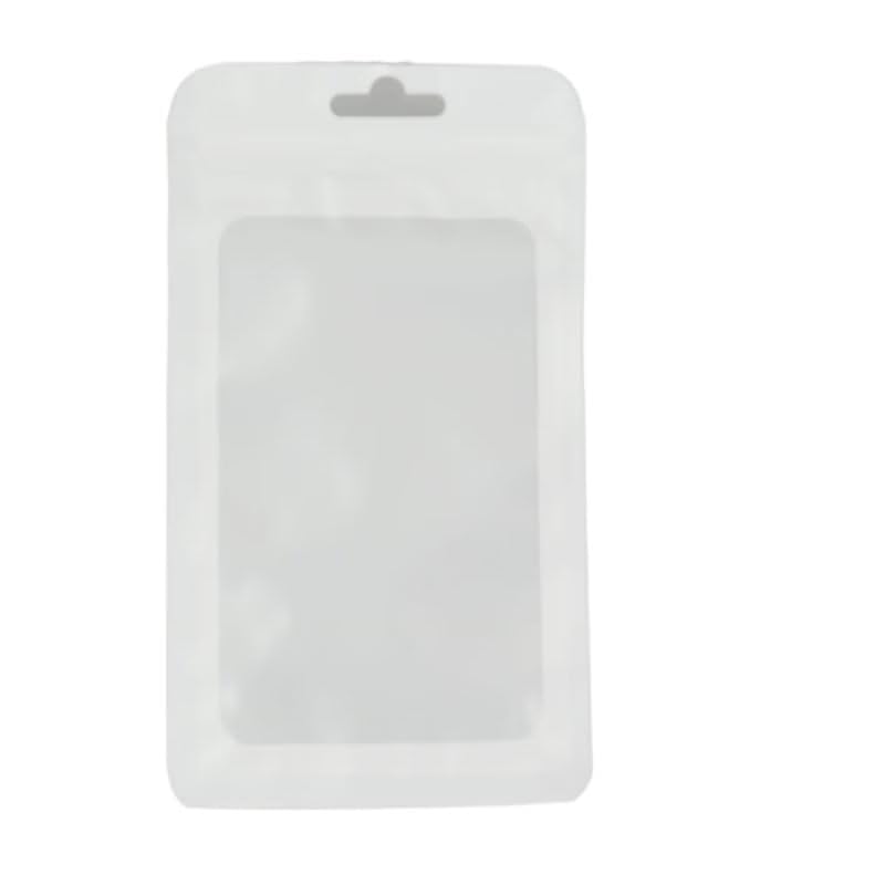 White Resealable Foil Storage Bags with Clear WindowPackaging Pouch for Self Sealing Storage Supplies， 98 Pieces one package