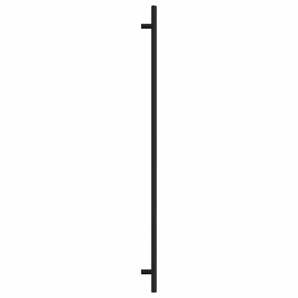 Möbelgriffe Schwarz Edelstahl 480 mm Lochabstand 10 Stück mit zuschneidbaren Schrauben für Schrank Schublade Kommode Küche Bad Büro Modern Vintage