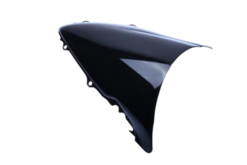 avdb-Moto Windschild/Windschutzscheibe kompatibel mit Yamaha YZF R6 YZF-R6 2003-2004, YZF R6 YZF-R6 RJ09 2005 Polycarbonat (Schwarz)