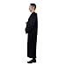 Party Expert Priest Costume for Adults, Men’s Black Robe with Collar and Wooden Cross Outfit for Halloween (Standard)