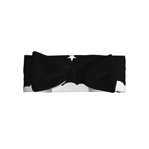 Baby Bow Headband Cloud Halo On The Cloud Printing Soft, Skin-Friendly For Newborns 0-6 Months, For Baby Girls