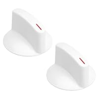 Create idea 2 Stück Waschmaschinen-Wahlknopf mit Clip Trocknerknopf Ersatz WH1X2721 AP2044893 Kompatibel mit Haier Kompatibel mit Whirlpool Weiß