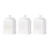 Diffuse Vine TAWCHES Ceramic Canisters Sets For The Kitchen Canisters For Countertop Set of 3 Airtight Coffee Canisters For Ground Coffee Sugar Container Tea Storage Jars With Lids Farmhouse Decor, White