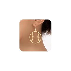 Gold Baseball Earrings