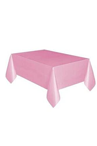 Pembe Doğum Günü Plastik Masa Örtüsü (120x180 cm)