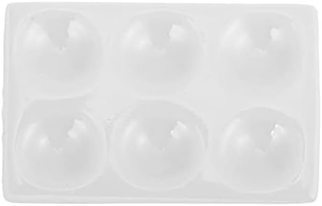Baluue Depressions Porcelain Spot Plate 6 Wells Scientific Ceramic Spotting Reaction Plate for Laboratory Experiment Chemical Testing White