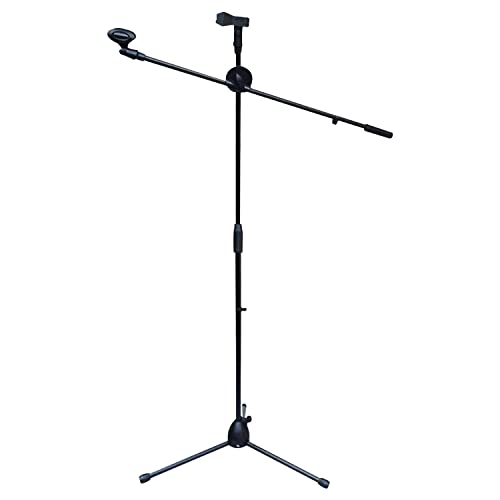 Dj E Iluminación, Musical Instruments SEAFON Soporte de tripié para Micrófono Ajustable con Tijera, Kit de micrófono para Transmisión Canto Televisión Estudio Grabación, Musica,Musicos,...