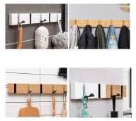 Coat Hooks Wall-Mounted Stainless Steel Wall-Mounted Hanger Stainless Steel Wall-Mounted Hanger Heavy-Duty Clothes hat Rack (White 2 Hooks)