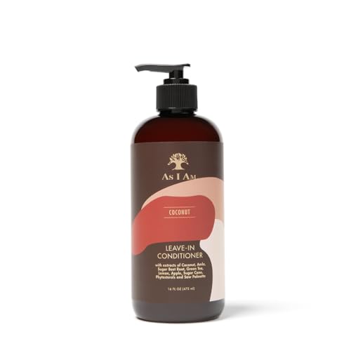 As I Am Coconut Leave In Conditioner 16 fl oz - Hydrates softens boosts shine & prepares hair for styling