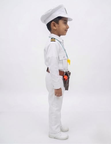 Image of BookMyCostume Kids 6-Pcs Forces & Community Helper Costume Collection - Army, Military, Navy, Police & Soldier Outfits - Fancy Dress for Patriotic Events, School Annual Day, Role-Play & Competitions