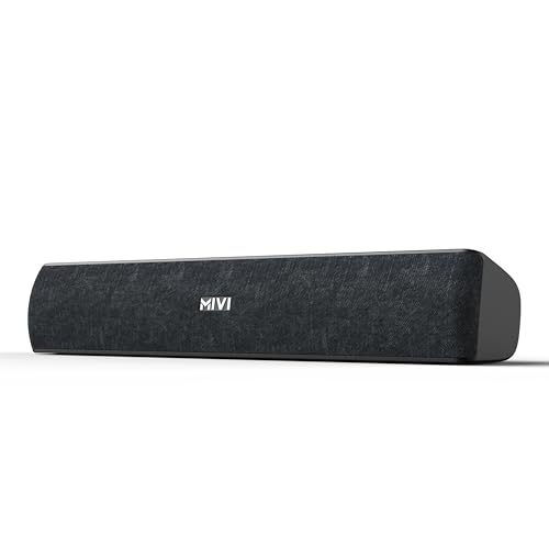 Mivi Fort S16 Soundbar with 16W Powerful Audio, 2.0 Channel Surround Sound, Dual in-Built Speakers, Multiple Connectivity Options, Up to 6H Playtime, Portable & Made in India Soundbar for TV view 1