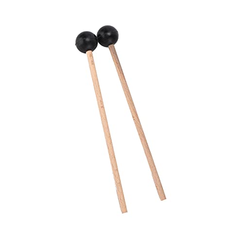 Baquetas para percusión con mango de madera de arce y cabeza redonda de caucho – Juego de 2 piezas miniatura 2