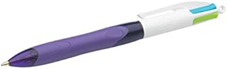 Bic 4-Colour Retractable Ballpoint Pens 4 Colour Grip Fashion 0.4 mm (Pack of 3)