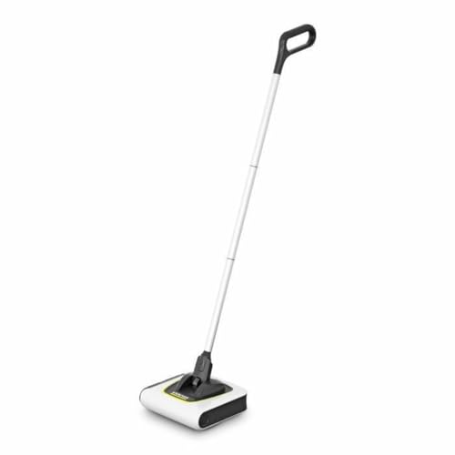 Kärcher KB 5 Electric Floor Sweeper Broom, for Carpets, Hardwood Floors and Tiles, Lightweight and Cordless, Ideal for Fur, Hair, Dirt & Dust - White