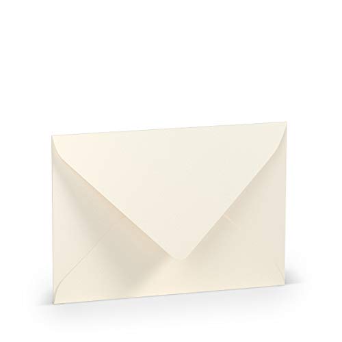 Enveloppe C6 ivoire côtelé en papier vergé traditionnel pour correspondance de prestige