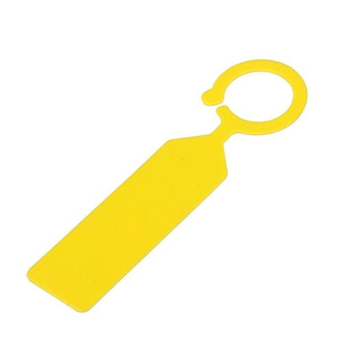 VILLCASE 120pcs Reusable Yellow Plastic Wine Bottle Tags Thick Labels for Easy Identification Gardens Nurseries and Events