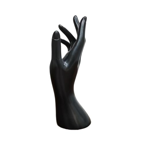 HYKJCSS Jewellery Stand Jewellery Holder Women's Hand Mannequin Hand Jewelry Bracelet Ring Glove Display Storage Rack Jewellery Organiser(Black)