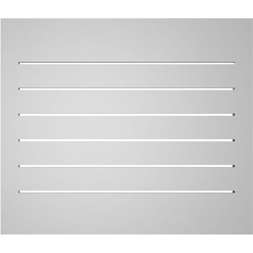 28"W x 24"H Rectangle Surface Mount PVC Gable Vent: Functional, w/ 1-1/2" x 2" Brickmould Frame by Ekena Millwork - Image 4