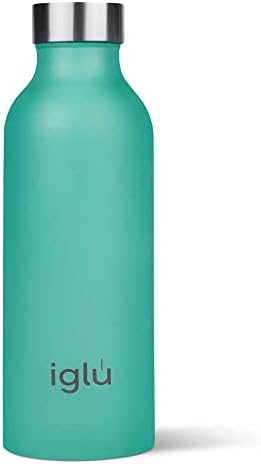 iglu Reusable Water Bottles | Premium Double Walled Stainless Steel | 1 Litre Vacuum Insulated Bottle | Leakproof Straw Lid | Sweatproof & BPA Free | Great His & Her Eco Gift (Himalayan Pink, 1L)