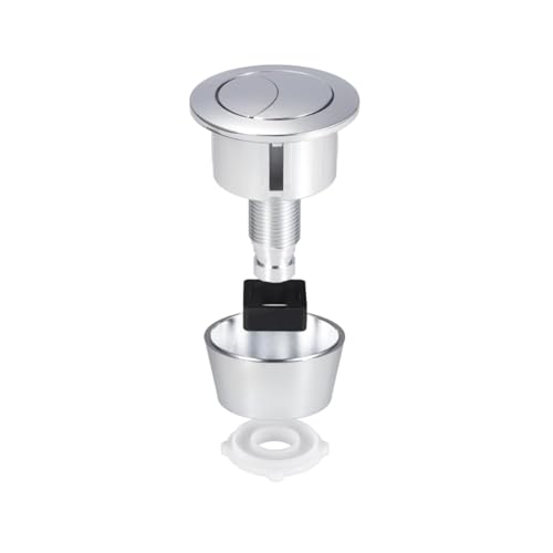 Wjelet 1PC Universal Toilet Push Button Flush Replacement Kit Chrome Plated Toilet Dual Flush Toilet Buttons Cable Operated Replacement Kit for Side Button 20mm top Button 40mm Cistern Lid Holes