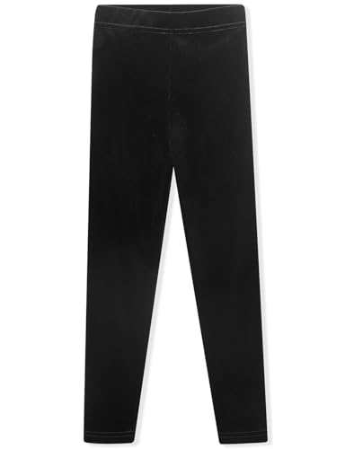 Noomelfish Girls Velvet Leggings Kids Soft Warm Stretch Yoga Pants(5-12 Years)