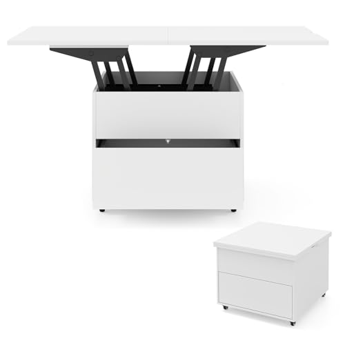 LIFEZEAL Klappbarer Couchtisch, 3 in 1, höhenverstellbar,...