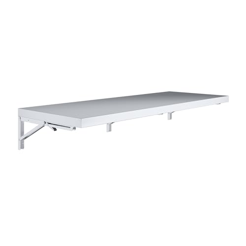 Image of AmGood Stainless Steel Folding Wall Shelf 18 in. x 48 in. | NSF | Concession Stand, Food Truck, Kitchen, Restaurant, Garage, Laundry, Utility Room