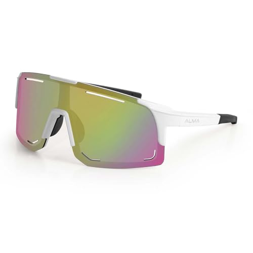 Óculos de Sol Esportivo UV400 Basah Branco Alma Genius
